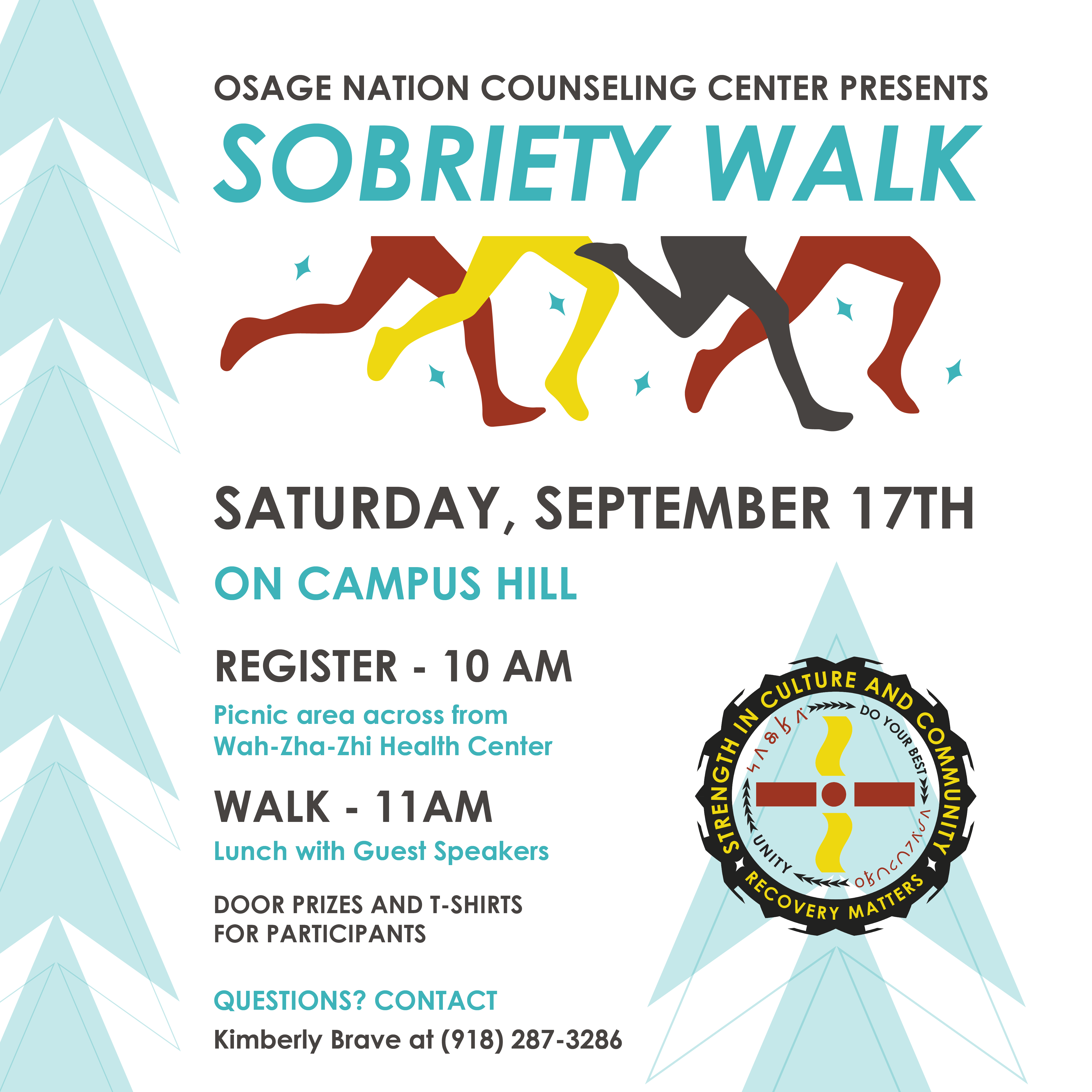 Osage Nation Counseling Center Presents Sobriety Walk Osage Nation